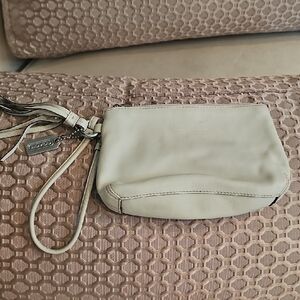 Coach Cream Wristlet Clutch